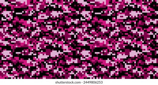 Digital pixel camouflage pattern. Military texture background. 