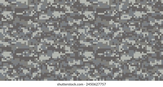 Digital pixel camouflage pattern. Military texture background. 