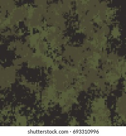 Digital pixel camouflage pattern - Vector