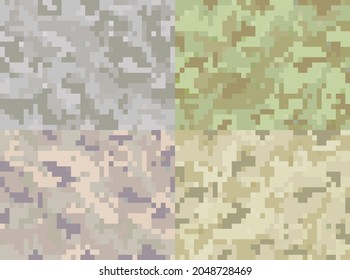 Digitales Pixelflachmuster.Militärischer Texturhintergrund.