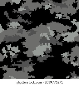 Digital pixel camouflage. seamless background. Vector eps 10 .
