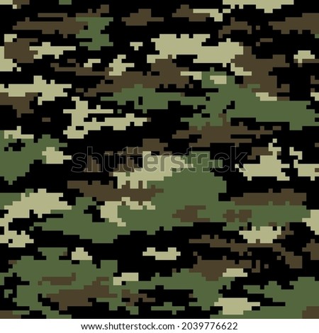 Digital pixel camouflage. seamless background. Vector eps 10 .