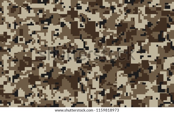 Digital Pixel Camouflage Seamless Pattern Your Stock Vector Royalty Free