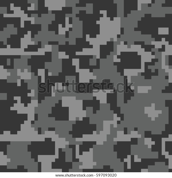 Digital Pixel Camouflage Seamless Pattern Your Stock Vector Royalty Free