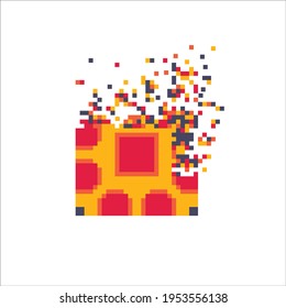 Digital Pixel dispergierte Reflektoren, Illustration für Grafikdesign