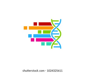 Digital Pixel Dna Icon Logo Design Element