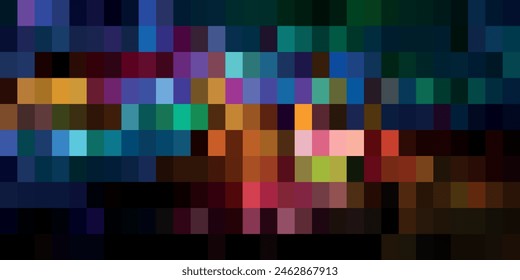 Digital Pixel Explosion. Abstract Virtual Cyber Space Data Flow. Halftone Pixel Effect Round Explosion. Vector Illustration.