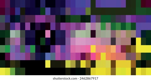 Digital Pixel Explosion. Abstract Virtual Cyber Space Data Flow. Halftone Pixel Effect Round Explosion. Vector Illustration.