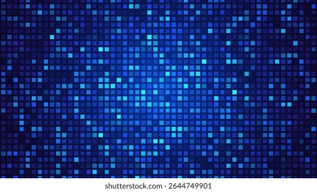 Digital Pixel Explosion. Abstract Virtual Cyber Space Data Flow. Halftone Pixel Effect Round Explosion. Vector Illustration.