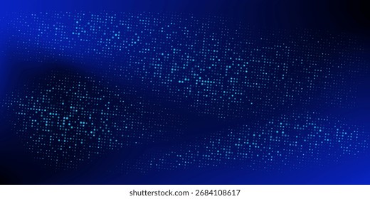 Digital Pixel Explosion. Abstract Virtual Cyber Space Data Flow. Halftone Pixel Effect Round Explosion. Vector Illustration.