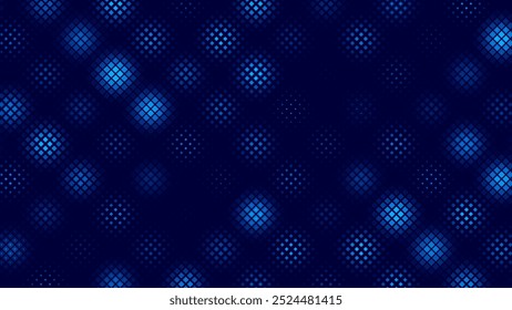 Digital Pixel Explosion Grid Mosaic. Abstract Virtual Cyber Space Data Flow. Halftone Pixel Effect Round Explosion. Vector Illustration.