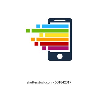 Digital Pixel Mobile Logo Design Template