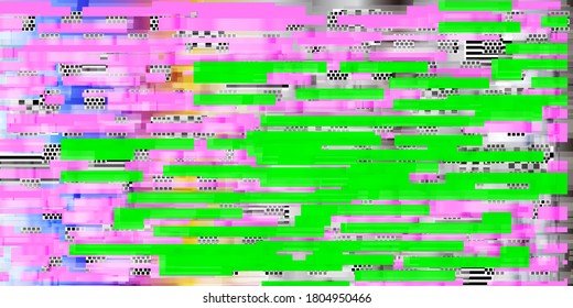 Digital pixel noise. Glitch texture .TV signal does not work. Error on the monitor.