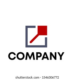 digital pixel technology logo vector sign template