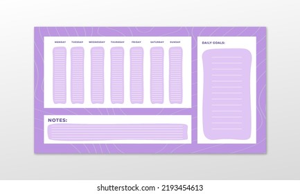 Digital planner template for every day