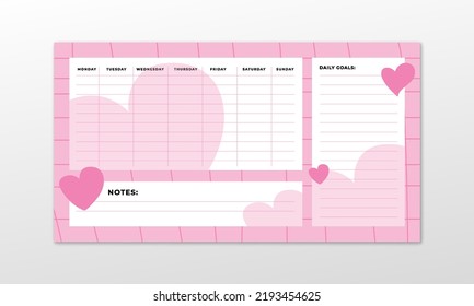 Digital planner template for every day