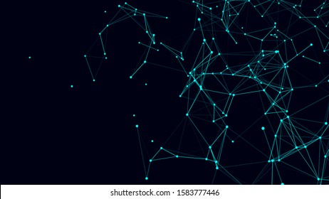 Digital plexus of lines and dots. Network or connection. Abstract digital background. Cosmic vector illustration.