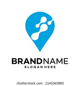 digital Point Icon Logo Design Template Illustration Vector