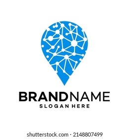 digital point Icon Logo Design Template Illustration Vector