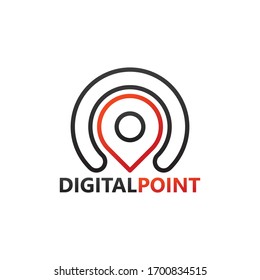 Digital Point Logo Template Design