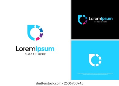 Digital point tech logo vector design template creative
