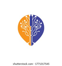 Digital Point Technology Logo template design.