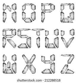 Digital and polygon font