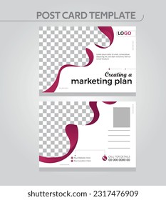 digital post card design template,