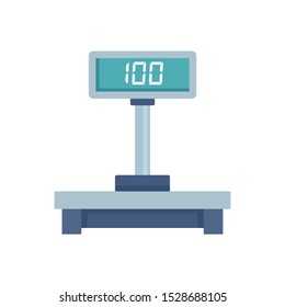 Digital post scales icon. Flat illustration of digital post scales vector icon for web design