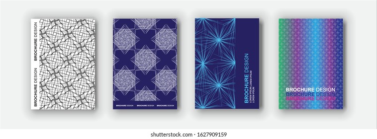 Digital poster, flyer, banner vector backgrounds. Cover page templates. Minimalistic linear cover design. EPS10 vector.