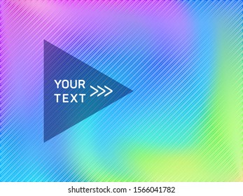 Digital poster glitch holographic vector layout design. Abstract graphic design elements. Blurry glitch hologram gradient background for poster.