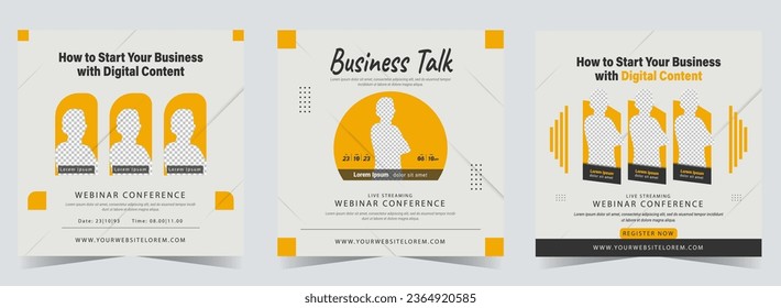 Digital poster webinar template design