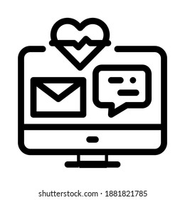 digital prescription black icon vector. digital prescription sign. isolated symbol illustration