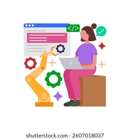 Digital Presence Automation Tools Vector Illustration