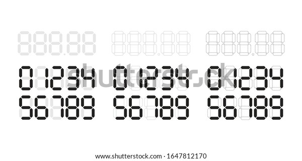 Digital Price Tag Numbers Vector Template Stock Vector (Royalty Free ...