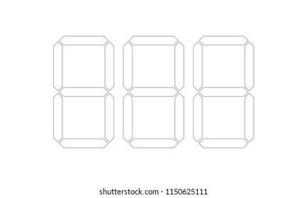 Digital Price Tag Vector Template Numbers For Shop Or Supermarket. Store Price Labels For Retail Display Or Sale Self Fill