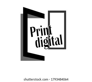 Digital print company logo design