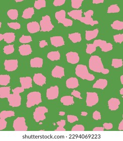 Digital print doodle dots hand drawn pattern seamless design. oversized shadow fashionable trendy prints polka 