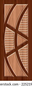 Digital print door design 3d illustration.laminated modern door design and background wallpaper