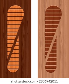 Digital print door design 3d illustration.laminated modern door design and background wallpaper