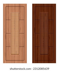 Digital print door design 3d illustration.laminated modern door design and background wallpaper