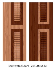 Digital print door design 3d illustration.laminated modern door design and background wallpaper