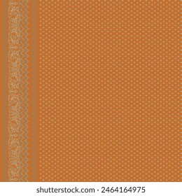 Conception de motif d'impression numérique brodé avec des chemises de dessin au cou et des bordures de dentelle.