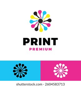 digital print icon vector logo template illustration design