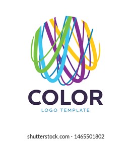Digital print logo concept, colorful logo