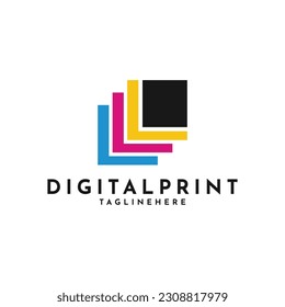 Diseño de logotipo de impresión digital