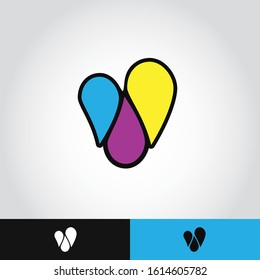 Digital print logo design template element.