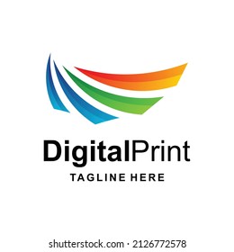 Digital print logo design template