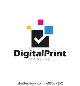 Digital print logo design template
