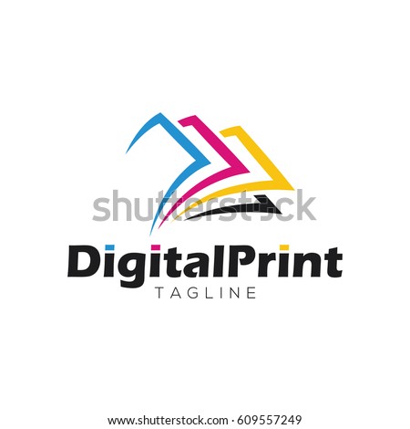 Digital print logo design template